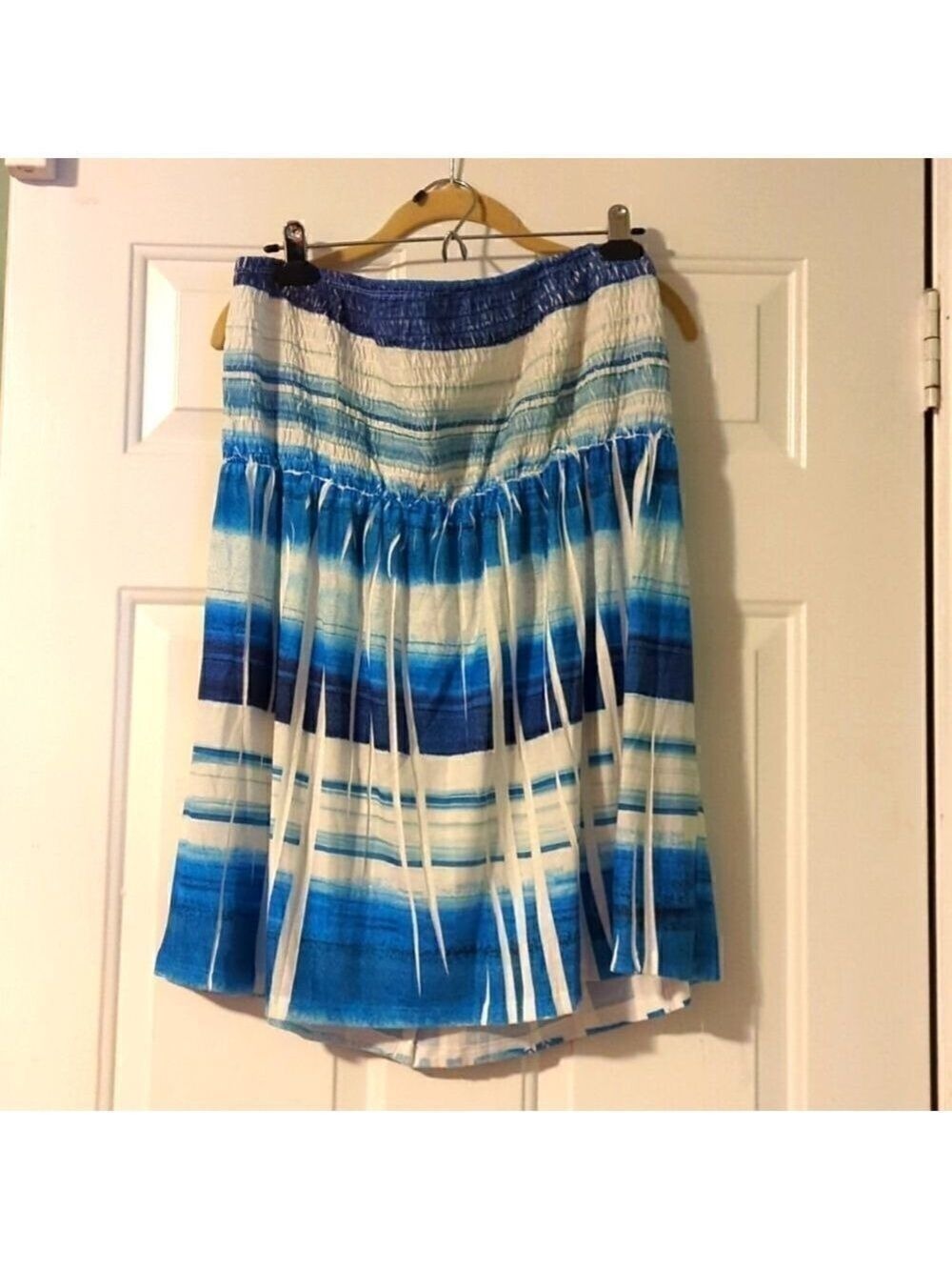 Lane Bryant Blue Babydoll Top Plus Size 18 20 Strapless
